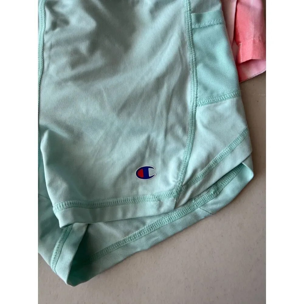 Girls Active Shorts Bundle Champion Mint Green 7/8 & Old Navy Go-Dry Tie Dye M 8